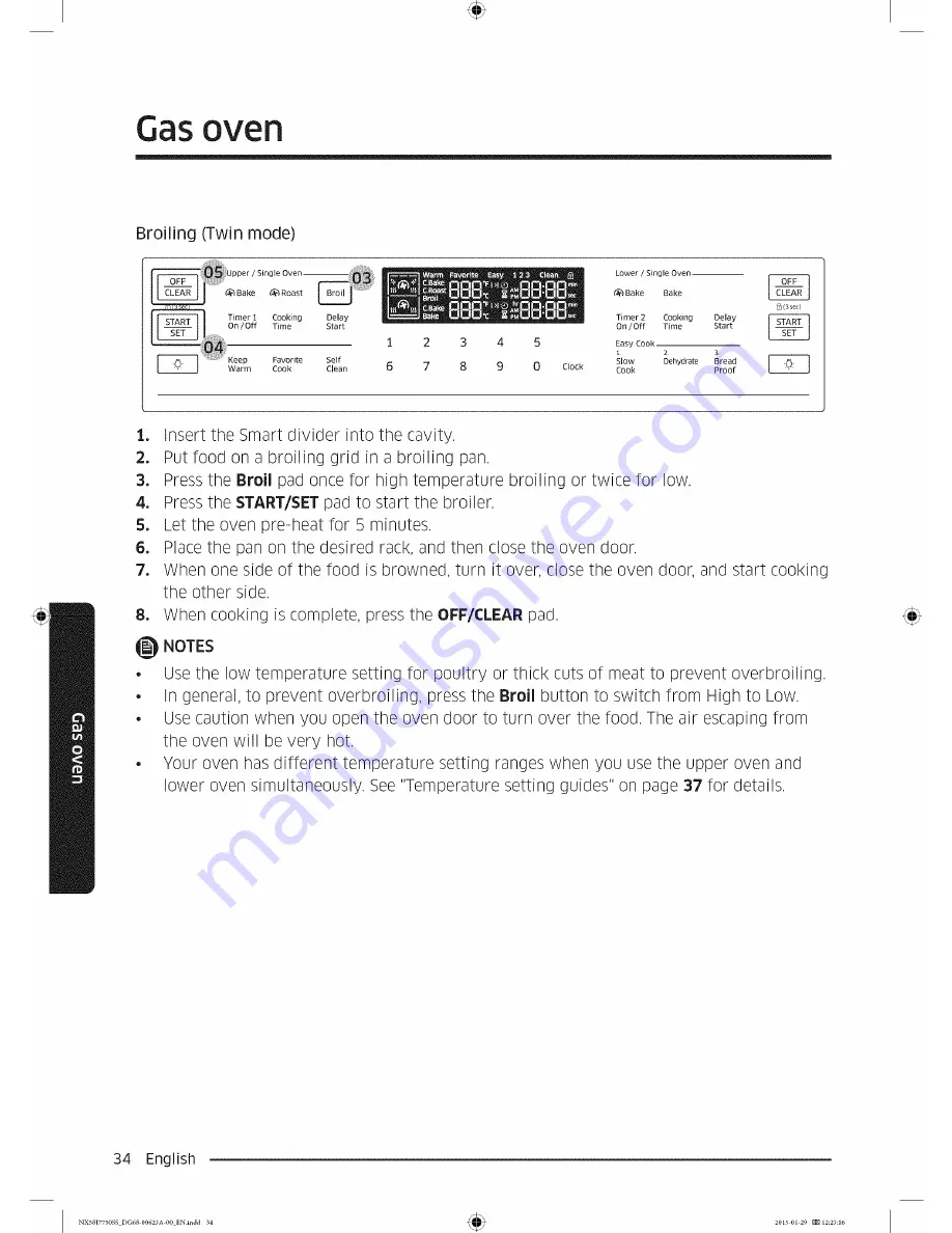 Samsung NX5837750SS User Manual Download Page 34