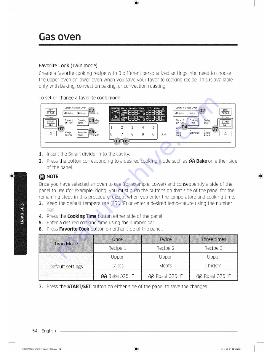 Samsung NX5837750SS User Manual Download Page 54