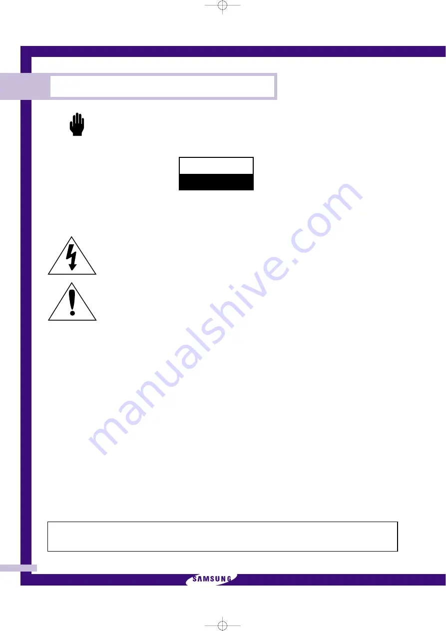 Samsung PLK435W Instruction Manual Download Page 2