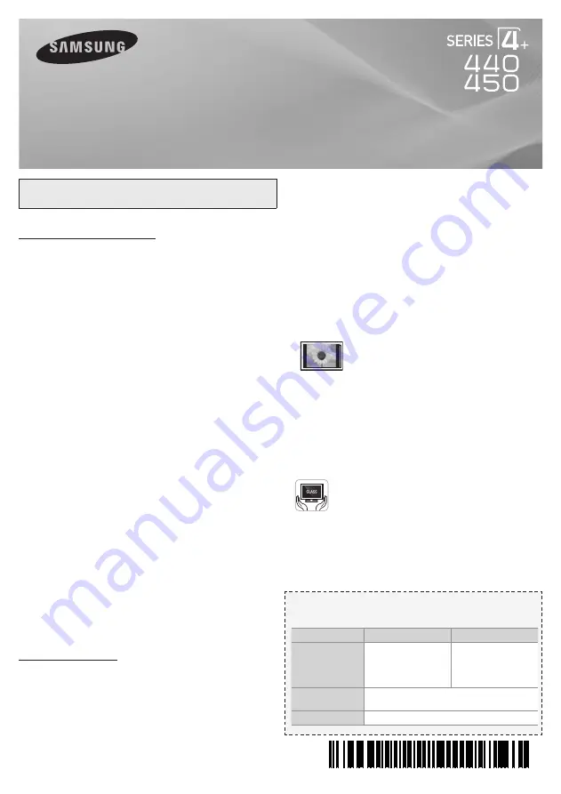 Samsung PN43E440 Скачать руководство пользователя страница 1