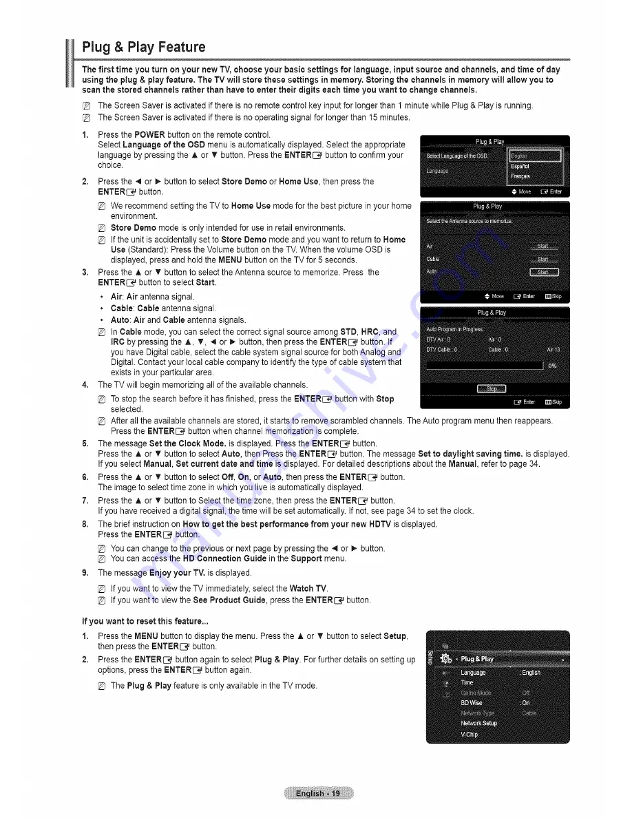 Samsung PN50B650S1F User Manual Download Page 19