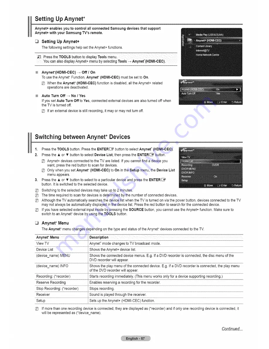 Samsung PN50B650S1F Скачать руководство пользователя страница 57