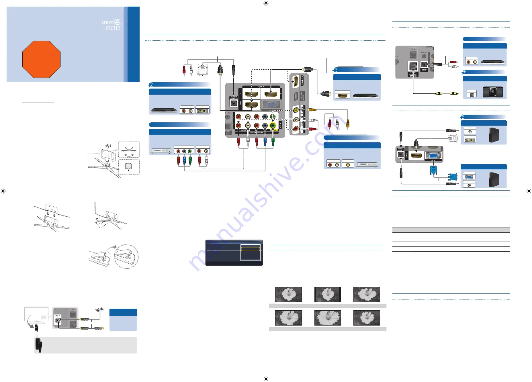 Samsung PN50C680G5F Quick Setup Manual Download Page 1