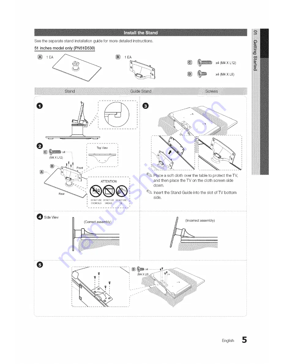 Samsung PN51D530 Скачать руководство пользователя страница 5