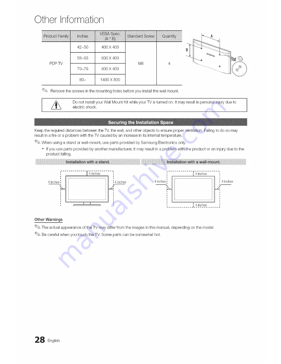 Samsung PN51D530 User Manual Download Page 172