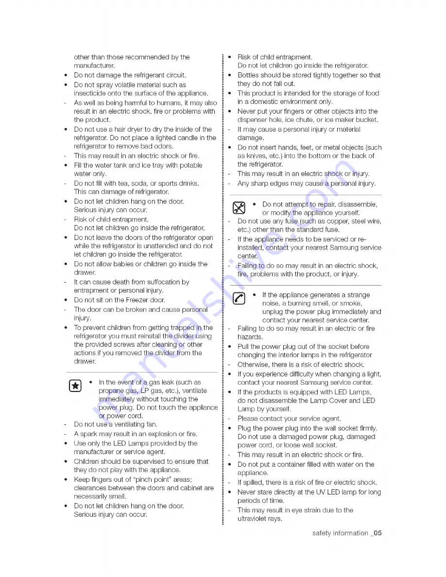 Samsung RF32FMQDBSR/AA, RF32FMQDBSR/AA User Manual Download Page 5