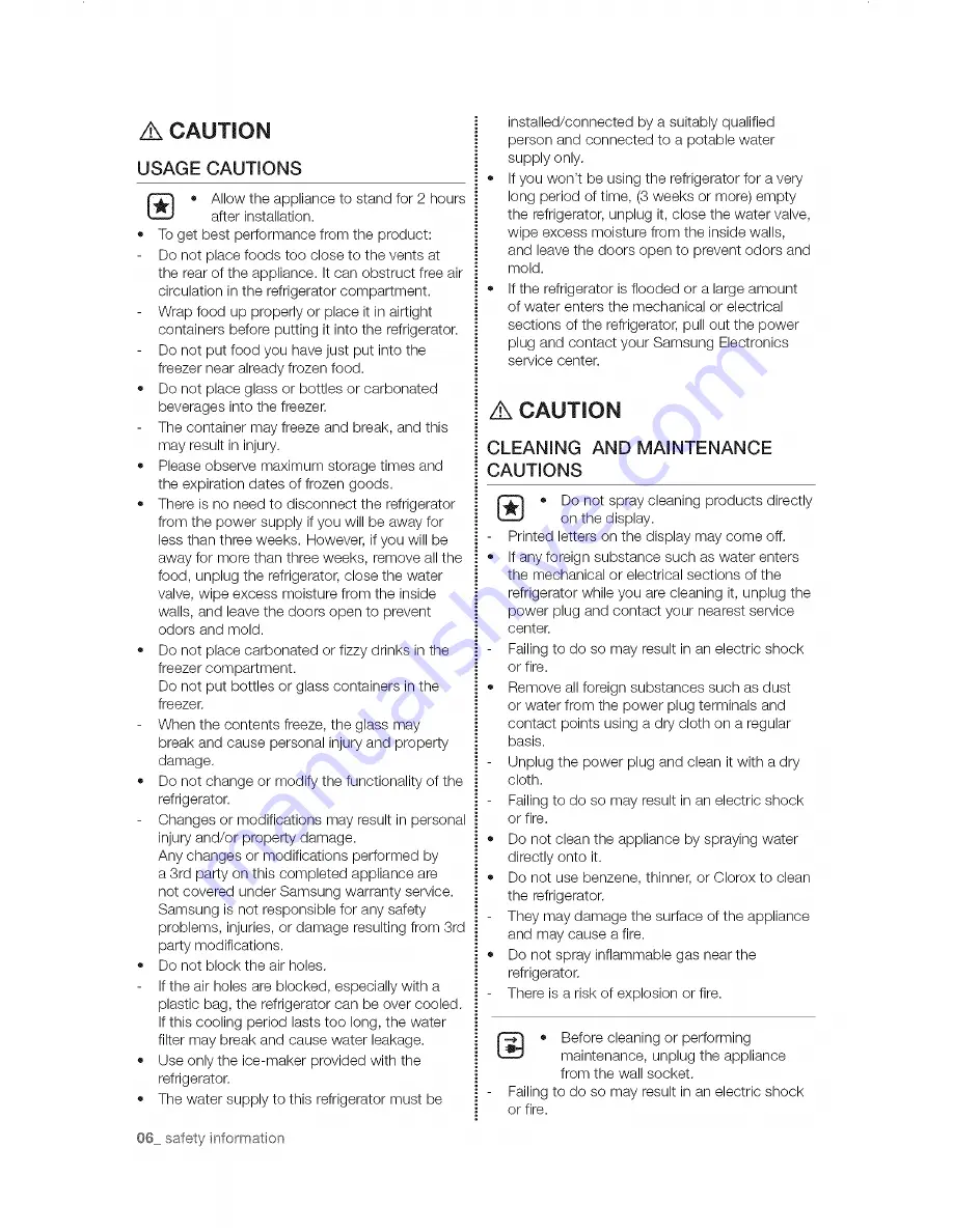 Samsung RF32FMQDBSR/AA, RF32FMQDBSR/AA User Manual Download Page 6