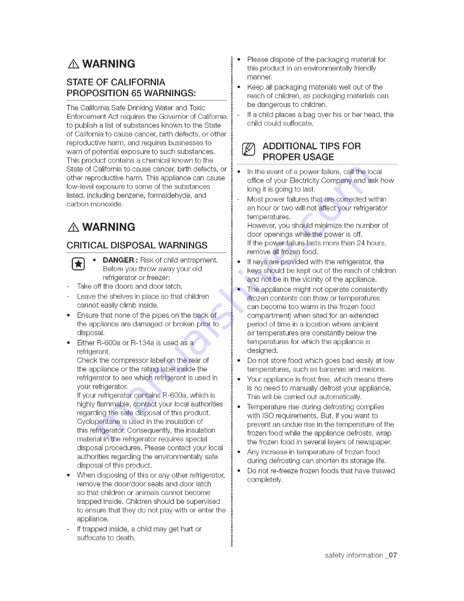 Samsung RF32FMQDBSR/AA, RF32FMQDBSR/AA User Manual Download Page 7