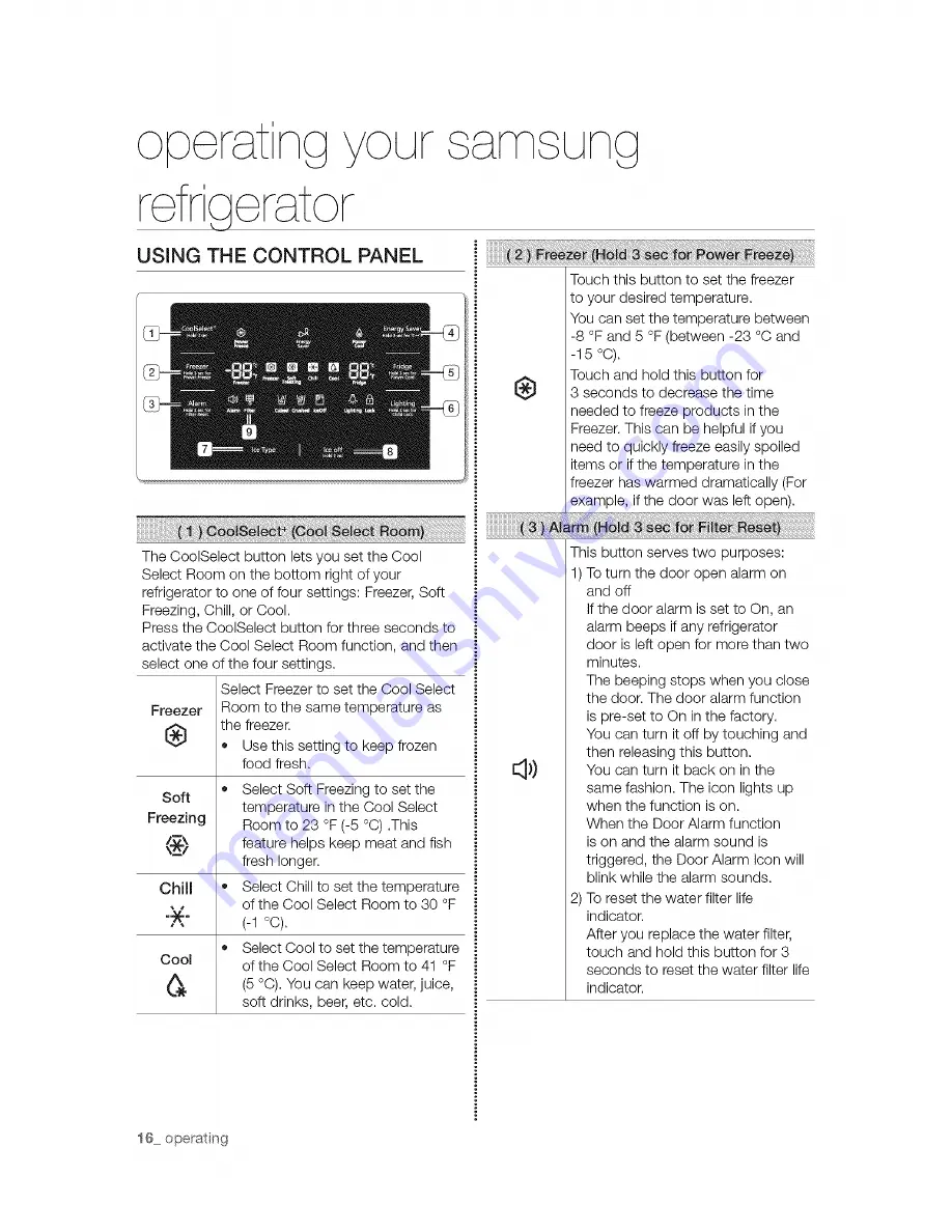 Samsung RF32FMQDBSR/AA, RF32FMQDBSR/AA User Manual Download Page 16