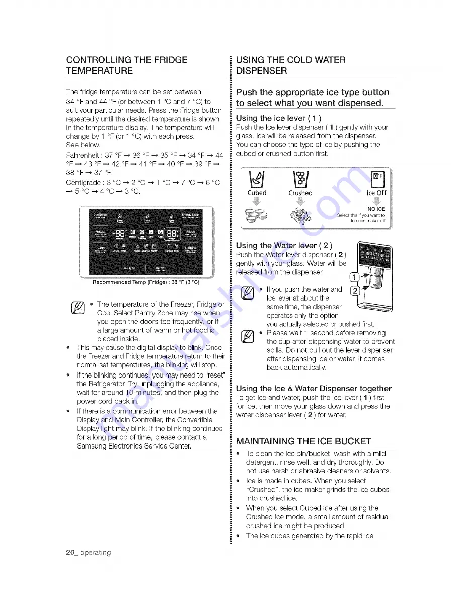 Samsung RF32FMQDBSR/AA, RF32FMQDBSR/AA User Manual Download Page 20