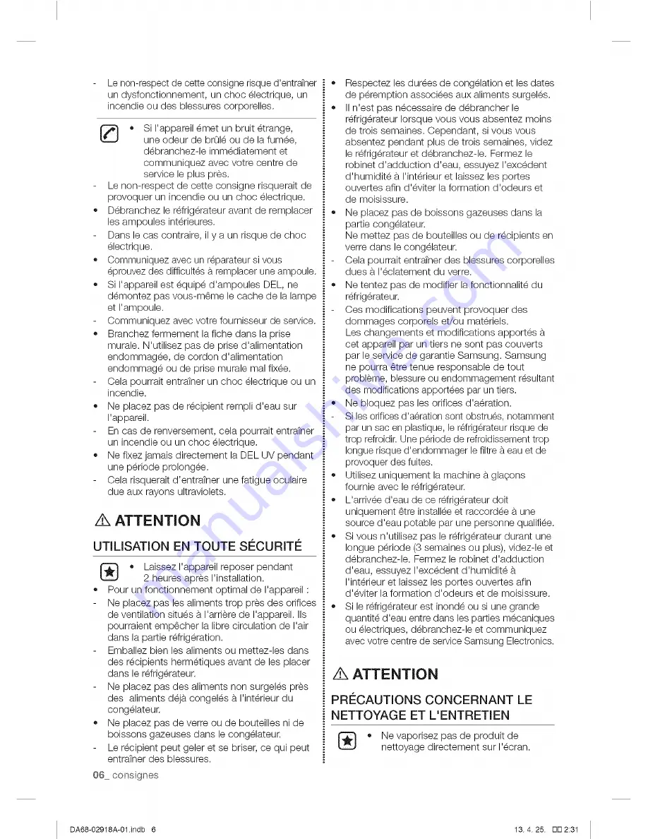 Samsung RF32FMQDBSR/AA, RF32FMQDBSR/AA User Manual Download Page 34