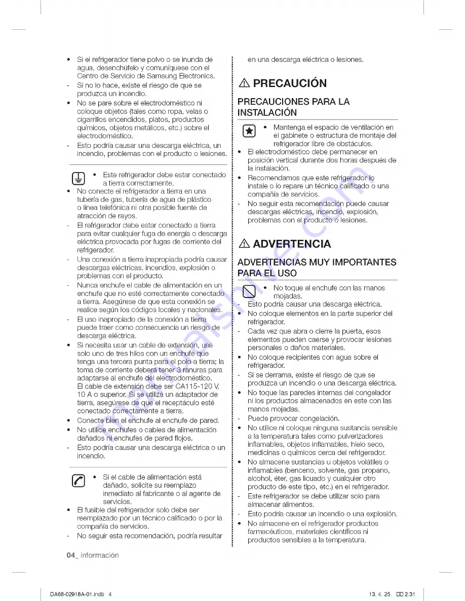 Samsung RF32FMQDBSR/AA, RF32FMQDBSR/AA User Manual Download Page 60