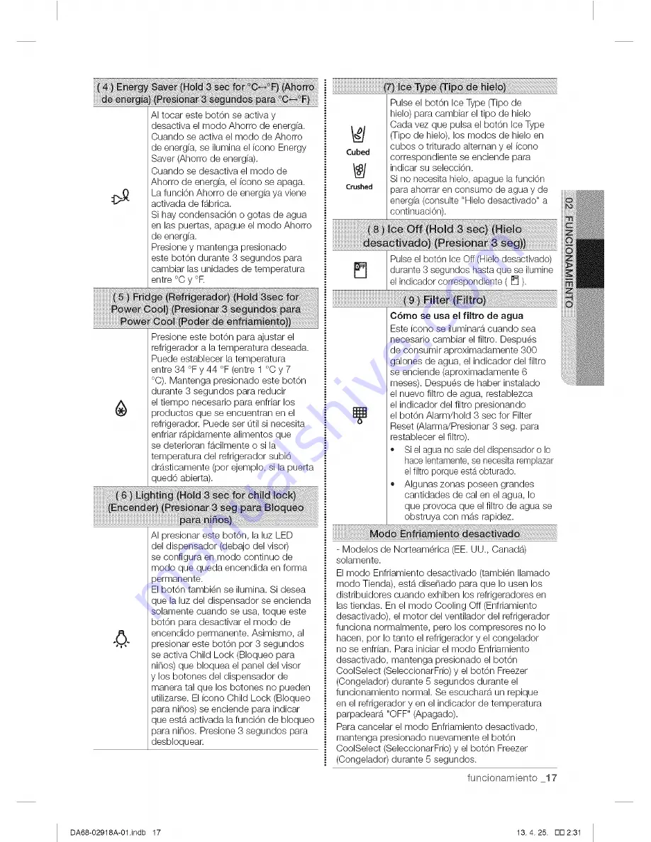 Samsung RF32FMQDBSR/AA, RF32FMQDBSR/AA User Manual Download Page 73