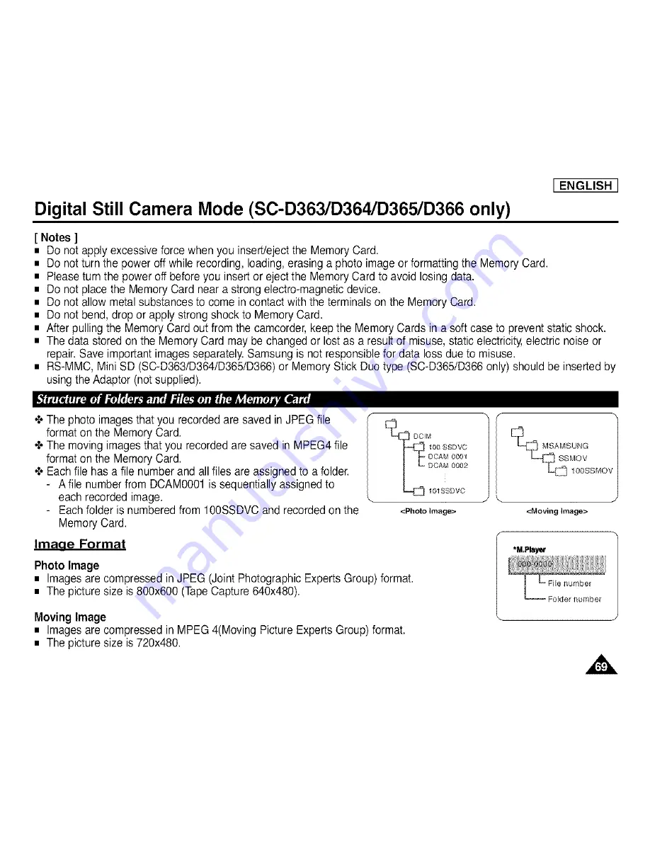 Samsung SC-D263 Owner'S Instruction Book Download Page 73