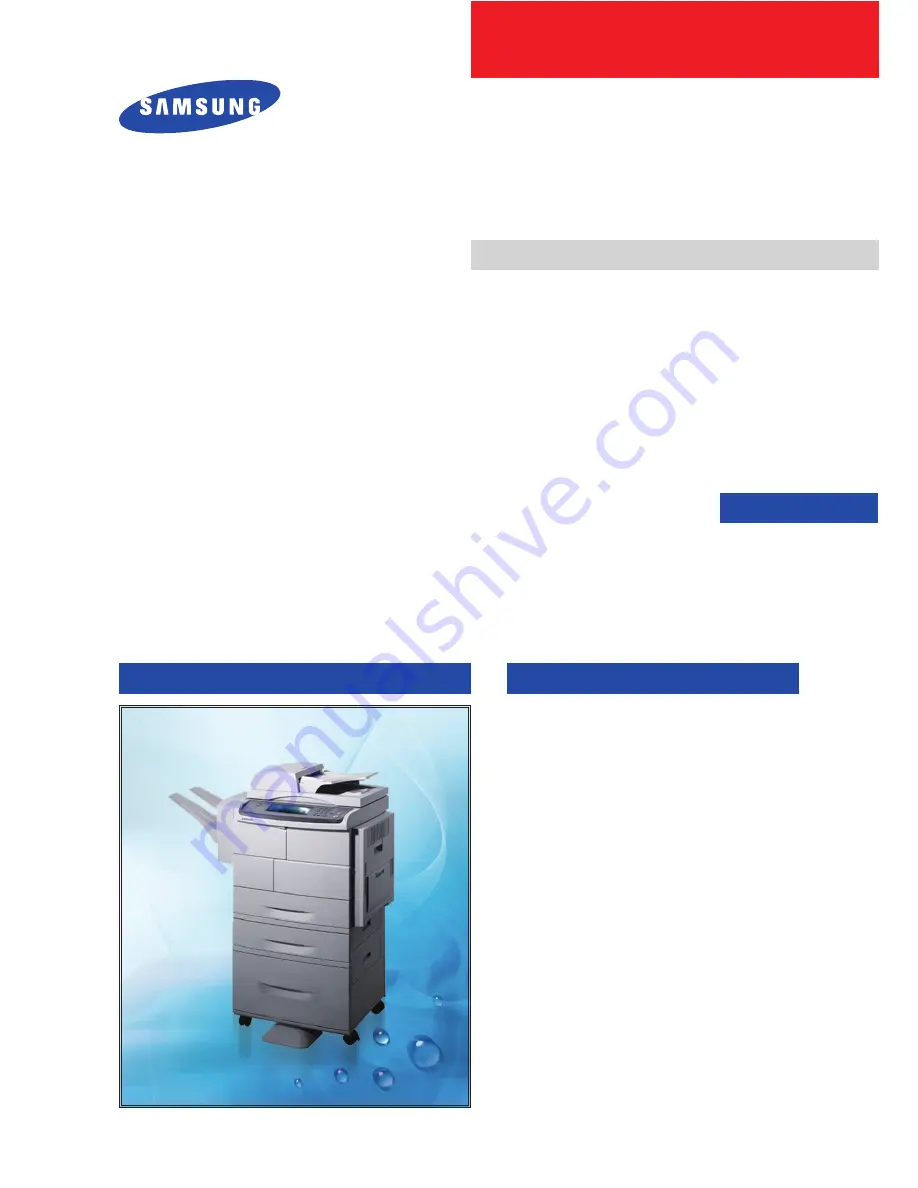 Samsung SCX 6555N - MultiXpress Mono Multifunction Service Manual Download Page 1