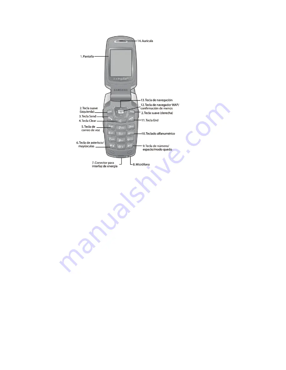 Samsung SGH-d347 Series (Spanish) Manual Del Usuario Download Page 14