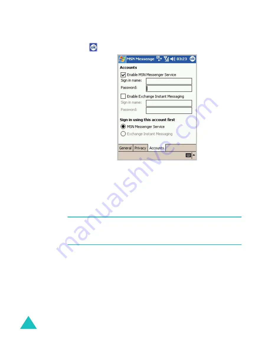 Samsung SGH-i700 Series User Manual Download Page 170