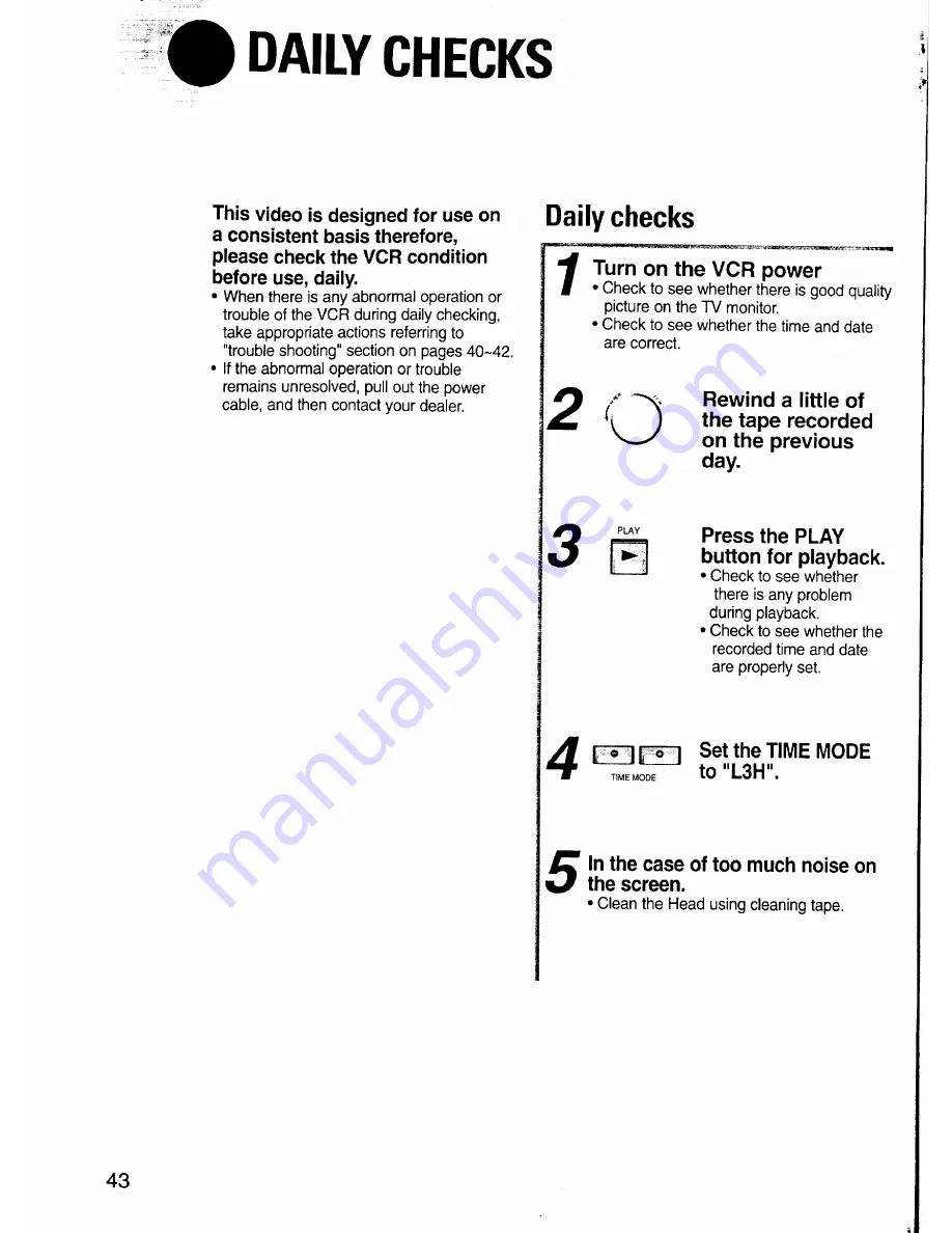 Samsung SLV-24JP Installation And Operating Instructions Manual Download Page 43