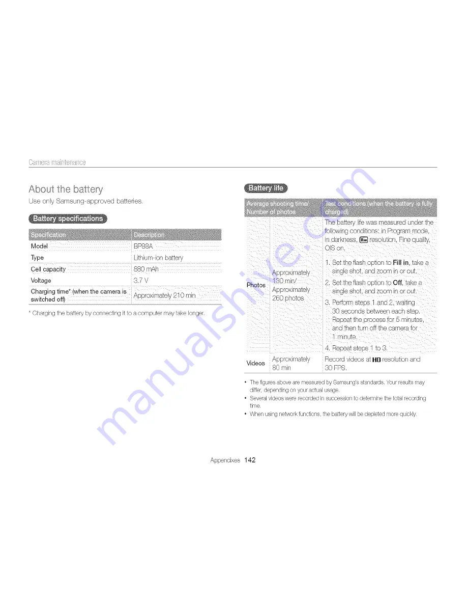 Samsung SMARTCAMERA DV300 User Manual Download Page 62