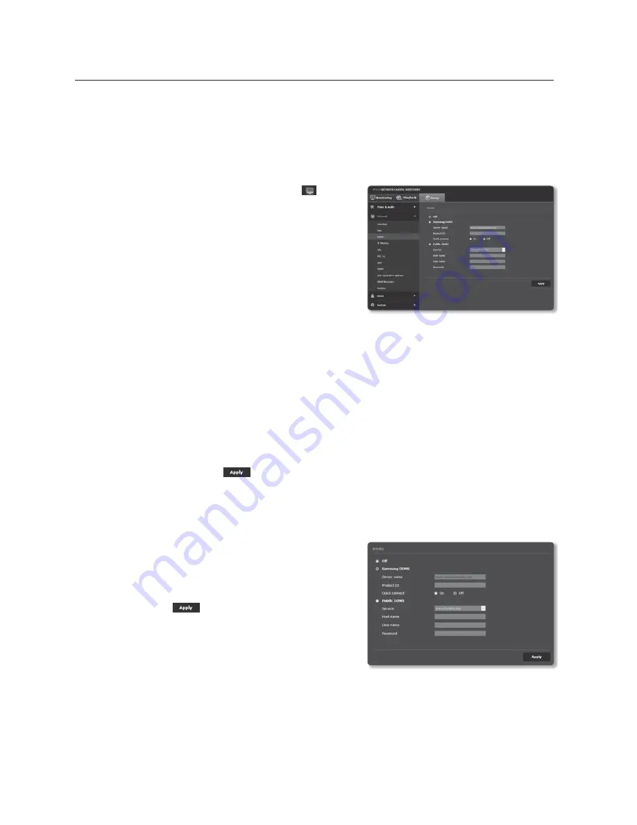 Samsung SNP-6321H Network Setup Manual Download Page 40