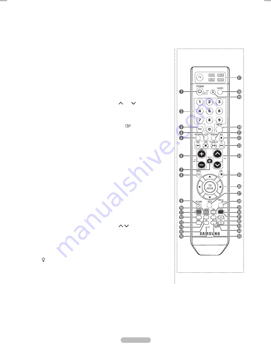 Samsung SP-72K8UH Owner'S Instructions Manual Download Page 9