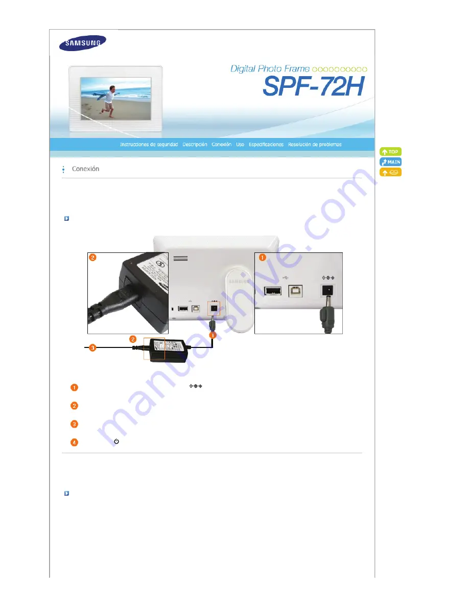 Samsung SPF-72H (Spanish) Manual Del Usuario Download Page 12