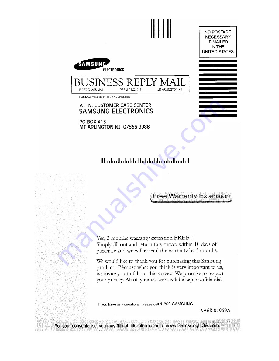 Samsung SPN4235 Owner'S Manual Download Page 102