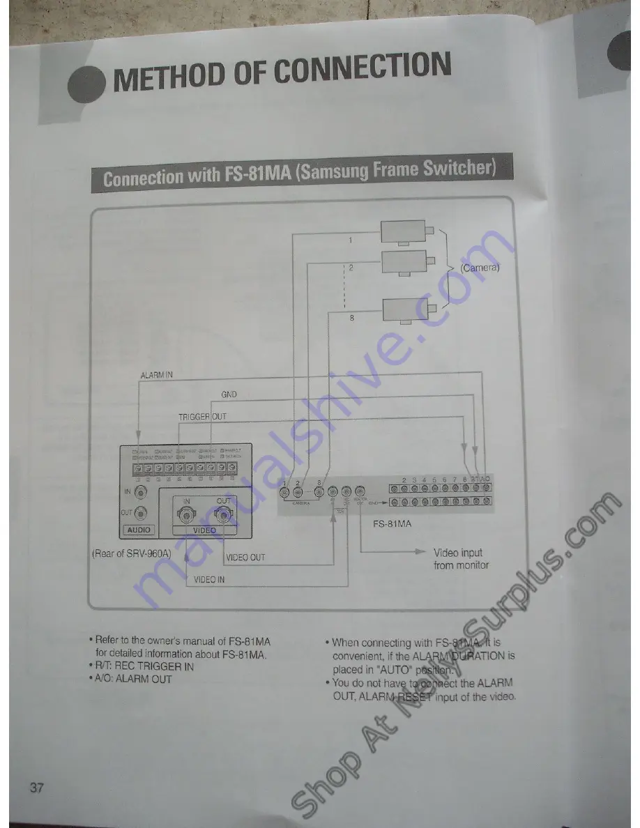 Samsung SRV-960A Installation And Operating Instrictions Download Page 37