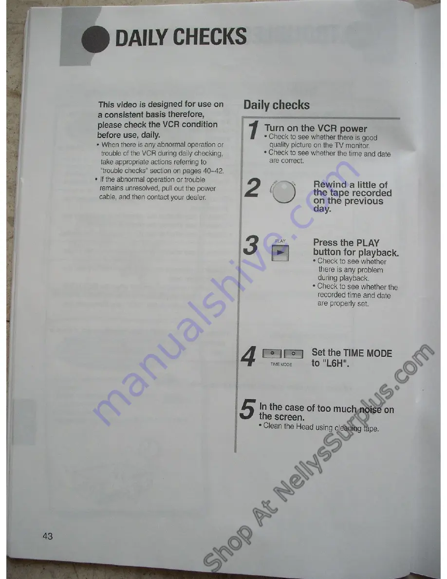 Samsung SRV-960A Installation And Operating Instrictions Download Page 43