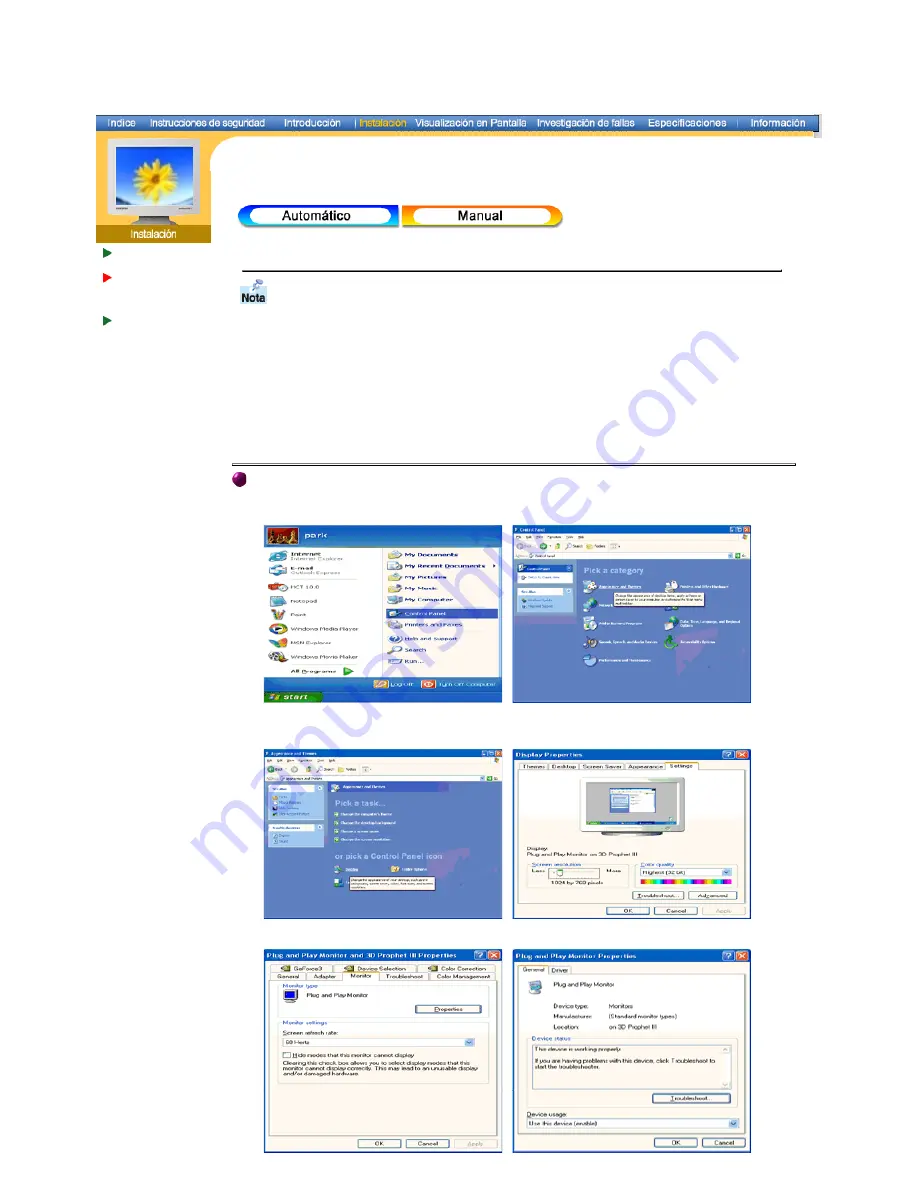 Samsung SyncMaster 171V (Spanish) Manual Del Usuario Download Page 19