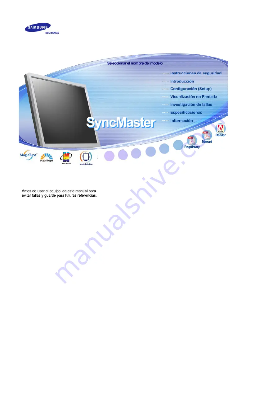 Samsung SyncMaster 710 TM Скачать руководство пользователя страница 1