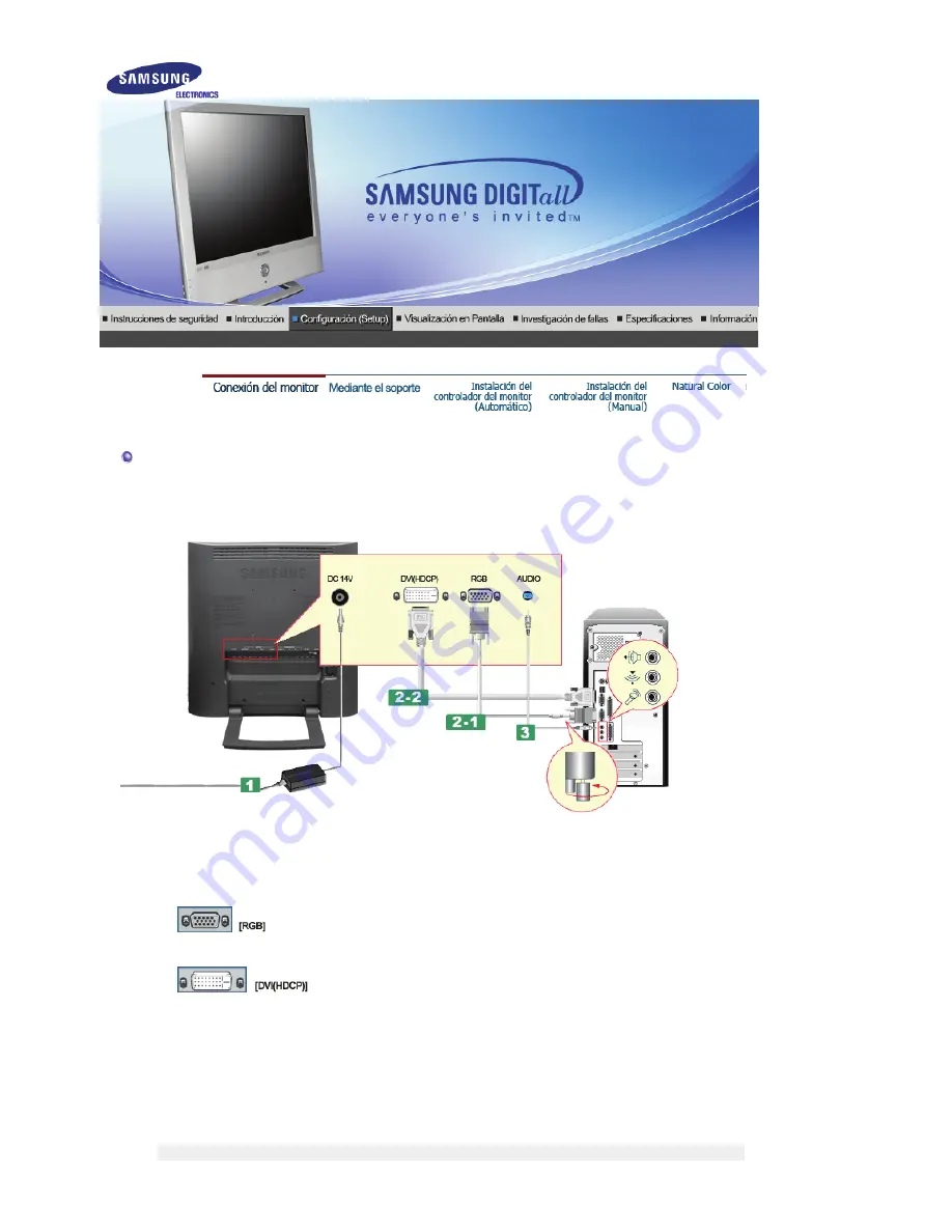 Samsung SYNCMASTER 932MP (Spanish) Manual Del Usuario Download Page 19