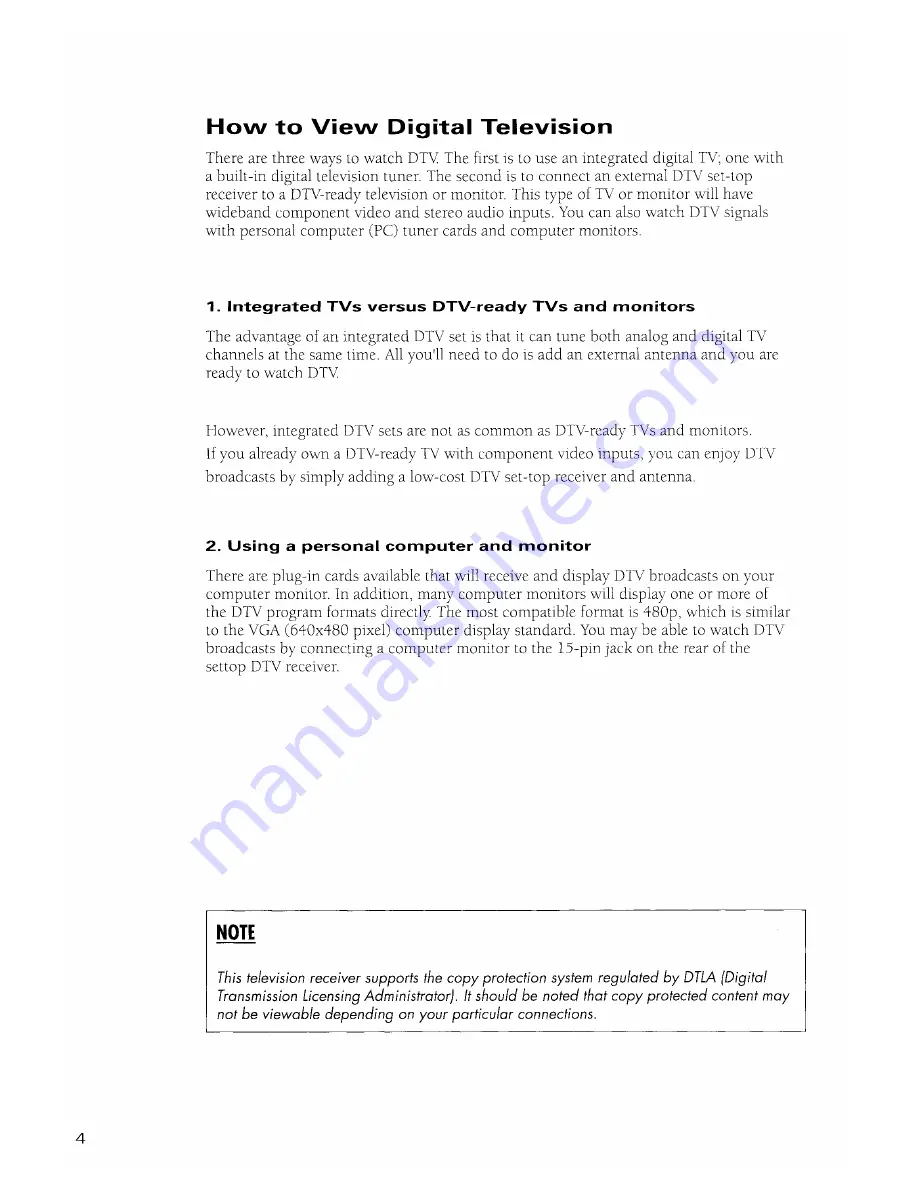 Samsung TX-P2670WH Owner'S Instructions Manual Download Page 4