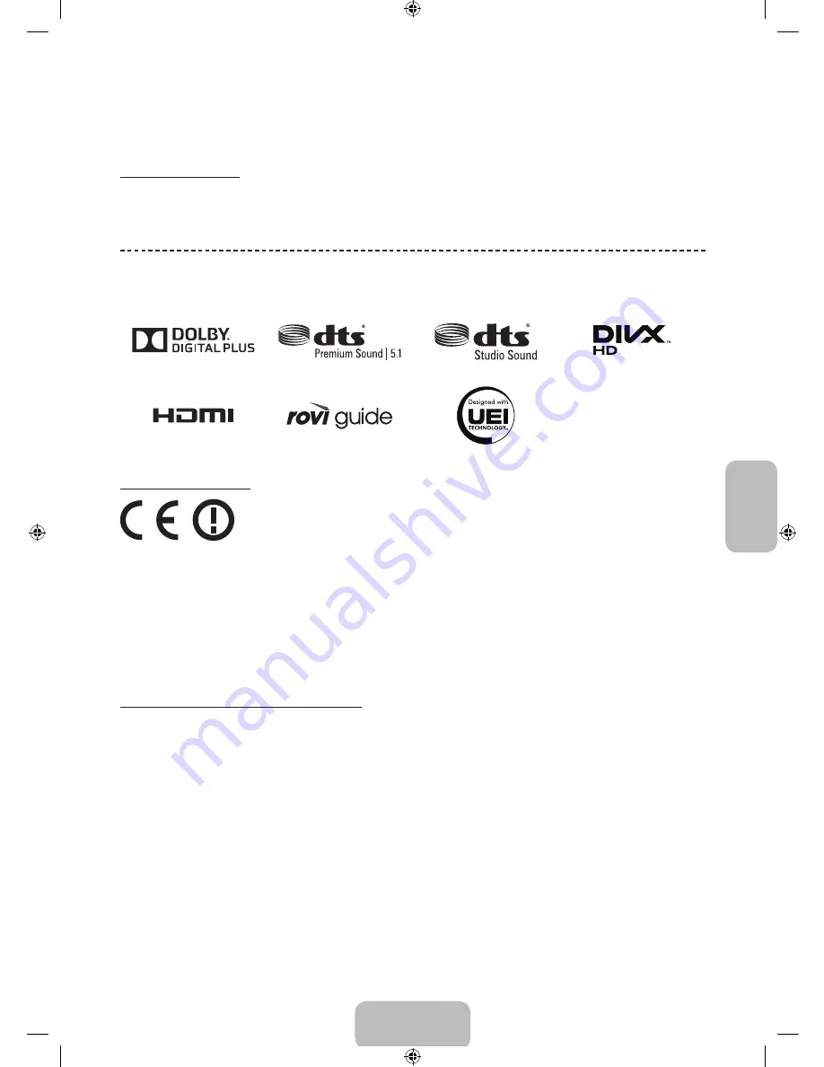 Samsung UE40F6470 User Manual Download Page 337