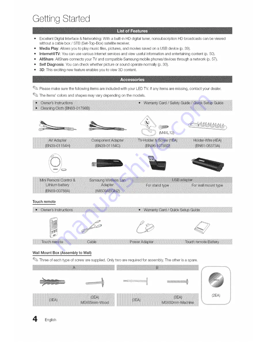 Samsung UN46C9000 Series User Manual Download Page 4