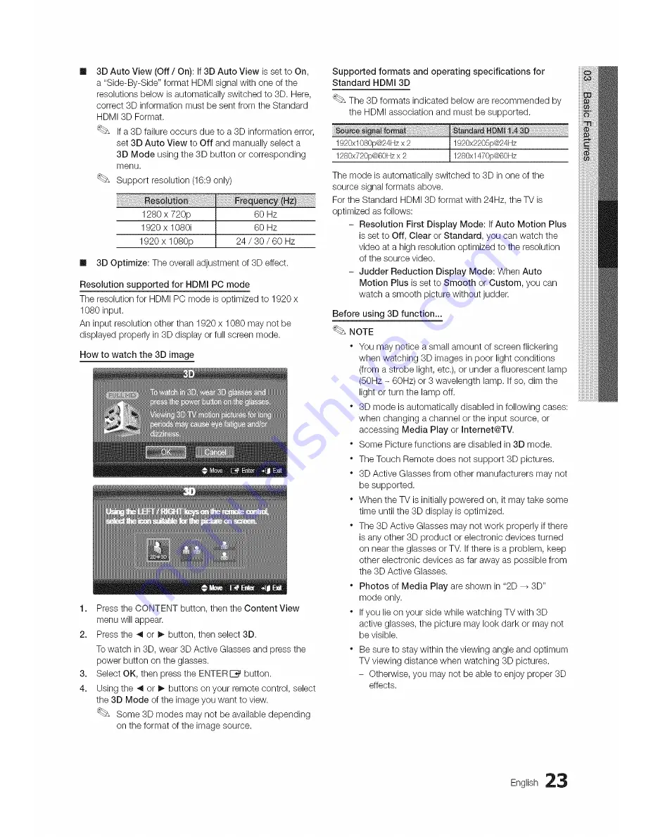 Samsung UN46C9000 Series User Manual Download Page 23