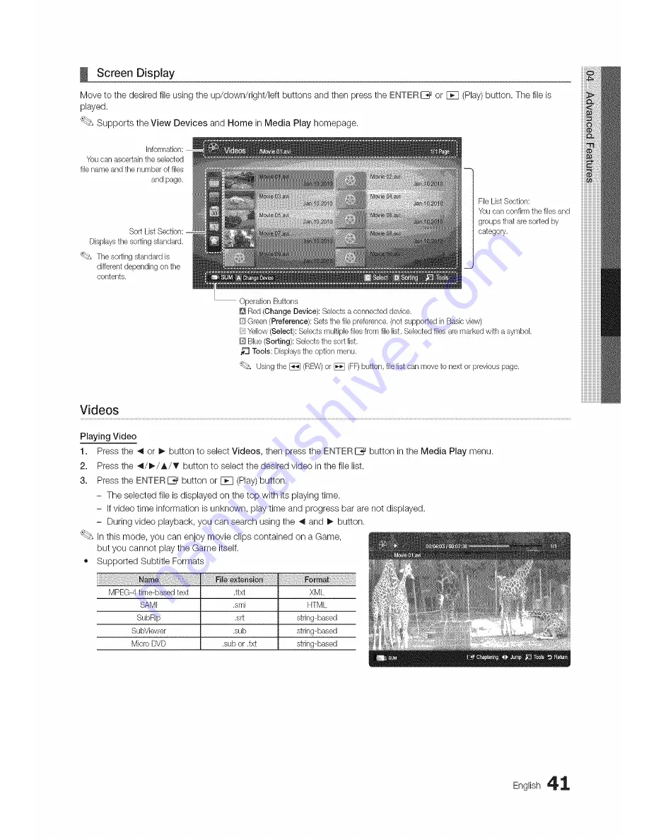 Samsung UN46C9000 Series User Manual Download Page 41