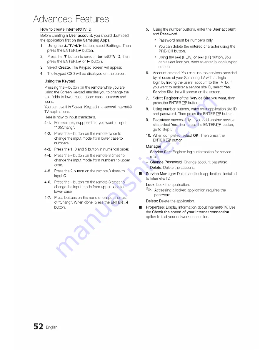 Samsung UN46C9000 Series User Manual Download Page 52