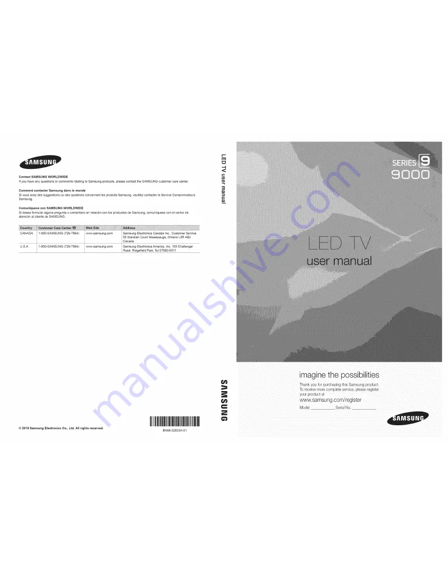 Samsung UN46C9000 Series User Manual Download Page 69