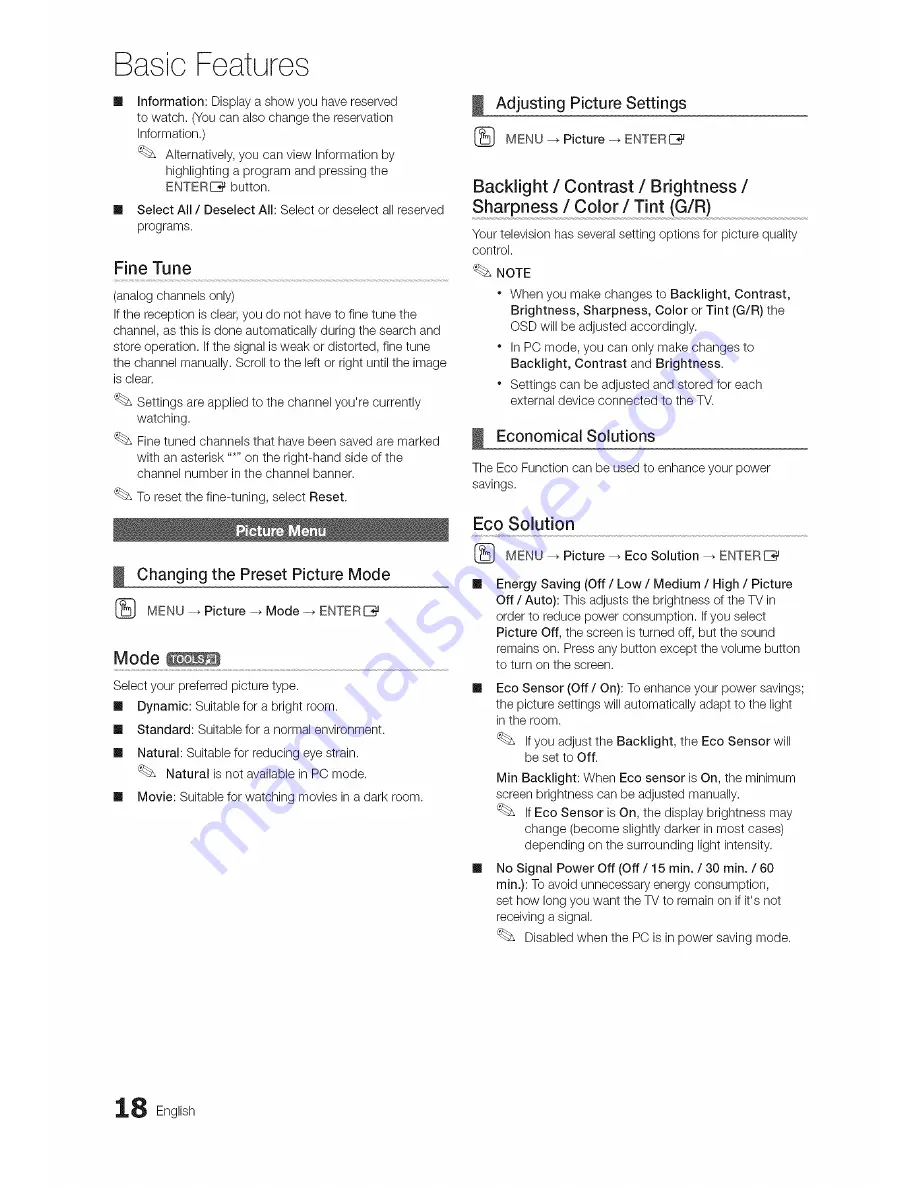 Samsung UN46C9000 Series User Manual Download Page 86