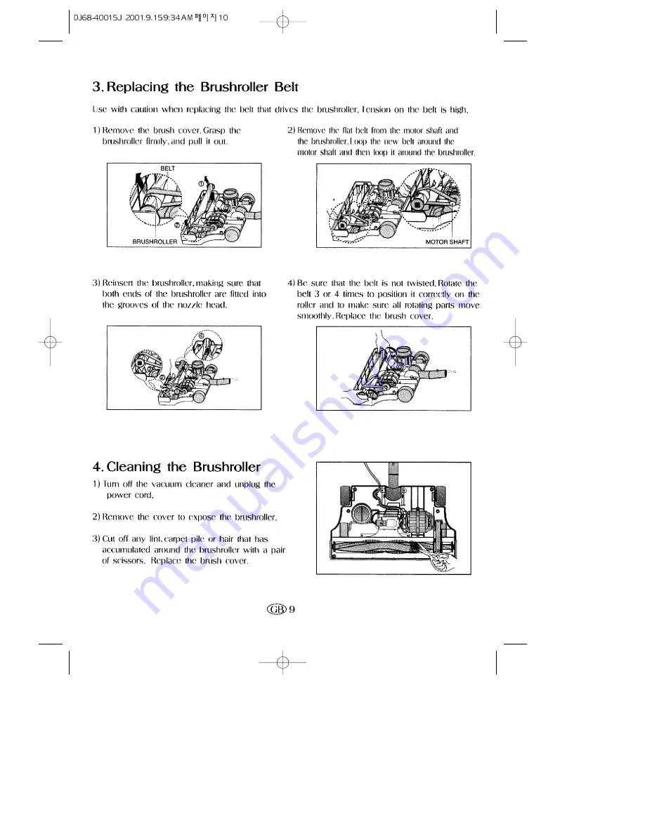 Samsung VAC9013BP Operating Instructions Manual Download Page 10