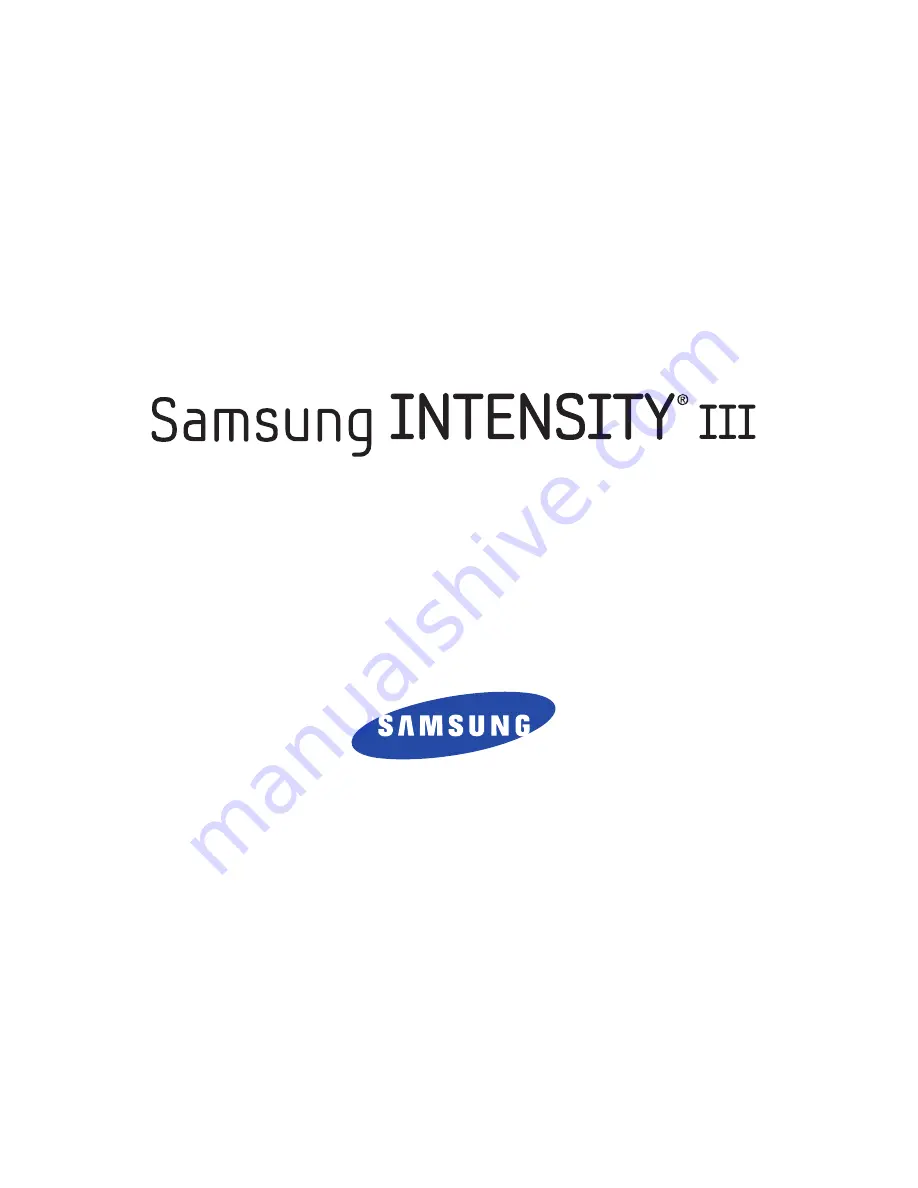 Samsung Verizon INTENSITY III Скачать руководство пользователя страница 2