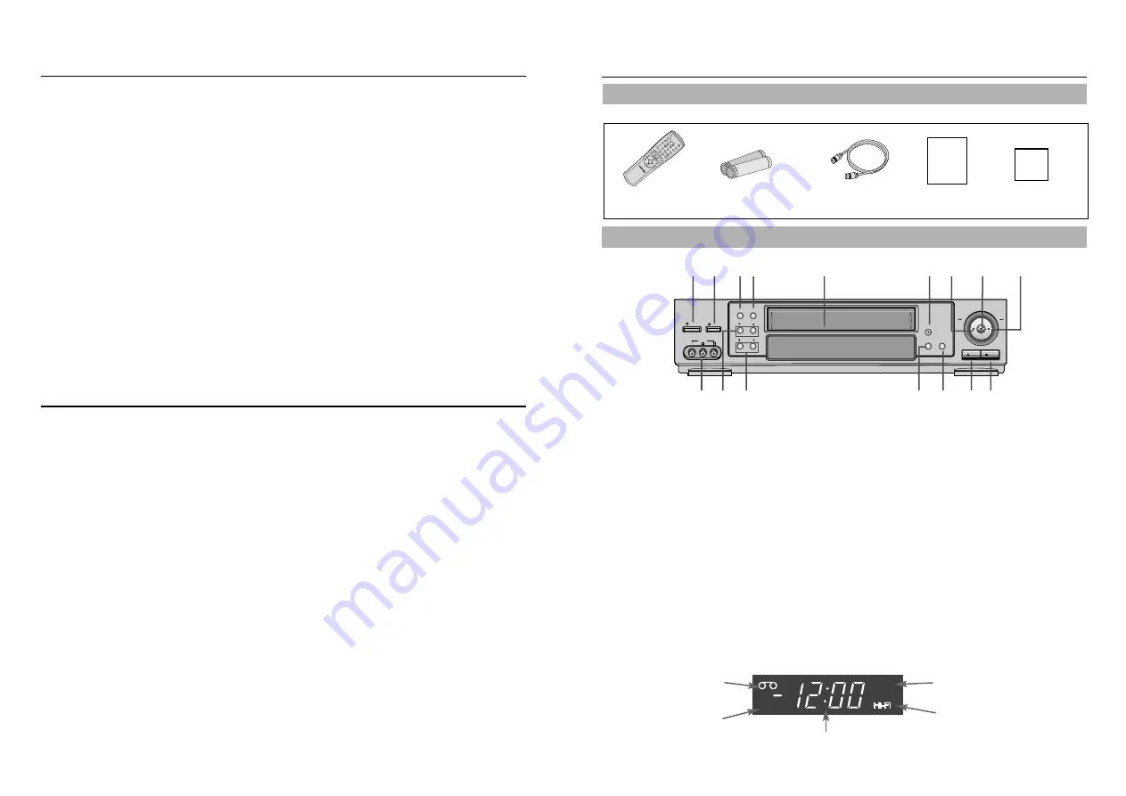 Samsung VR9260 Owner'S Manual Download Page 3