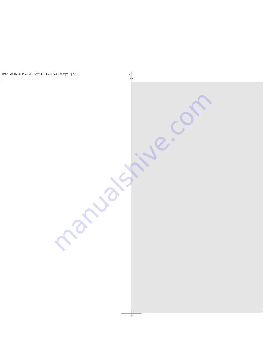 Samsung WA15MA User Manual Download Page 16