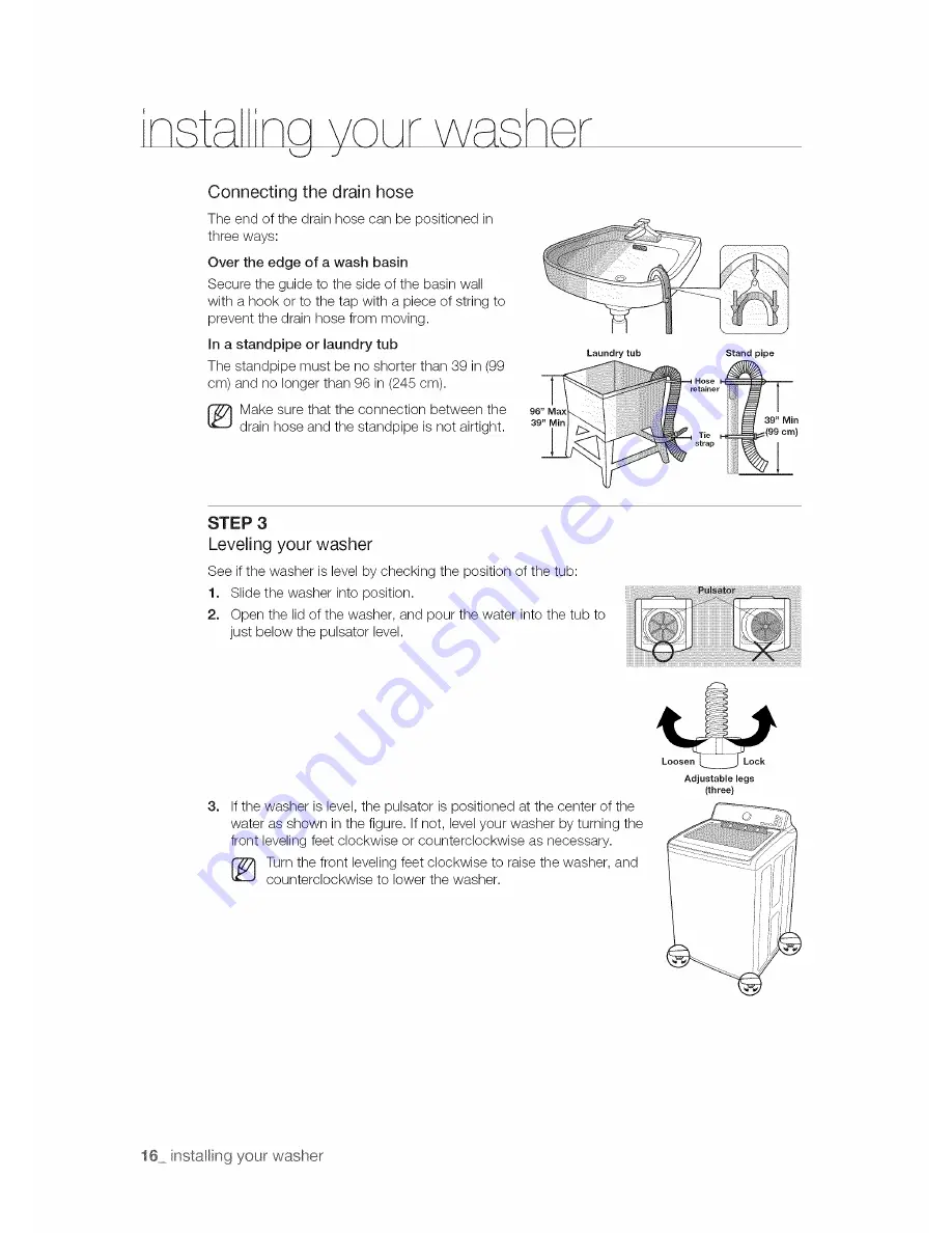 Samsung WA50F9A6DSW/A2 User Manual Download Page 16