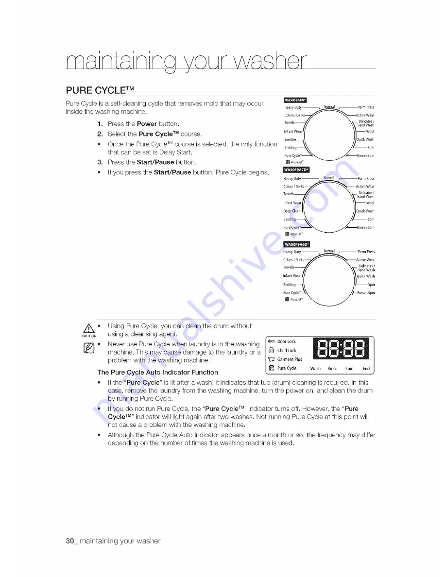 Samsung WA50F9A6DSW/A2 Скачать руководство пользователя страница 30