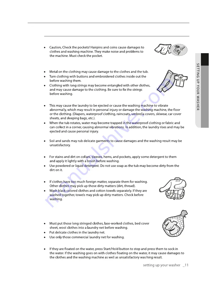 Samsung WA82B4T User Manual Download Page 11