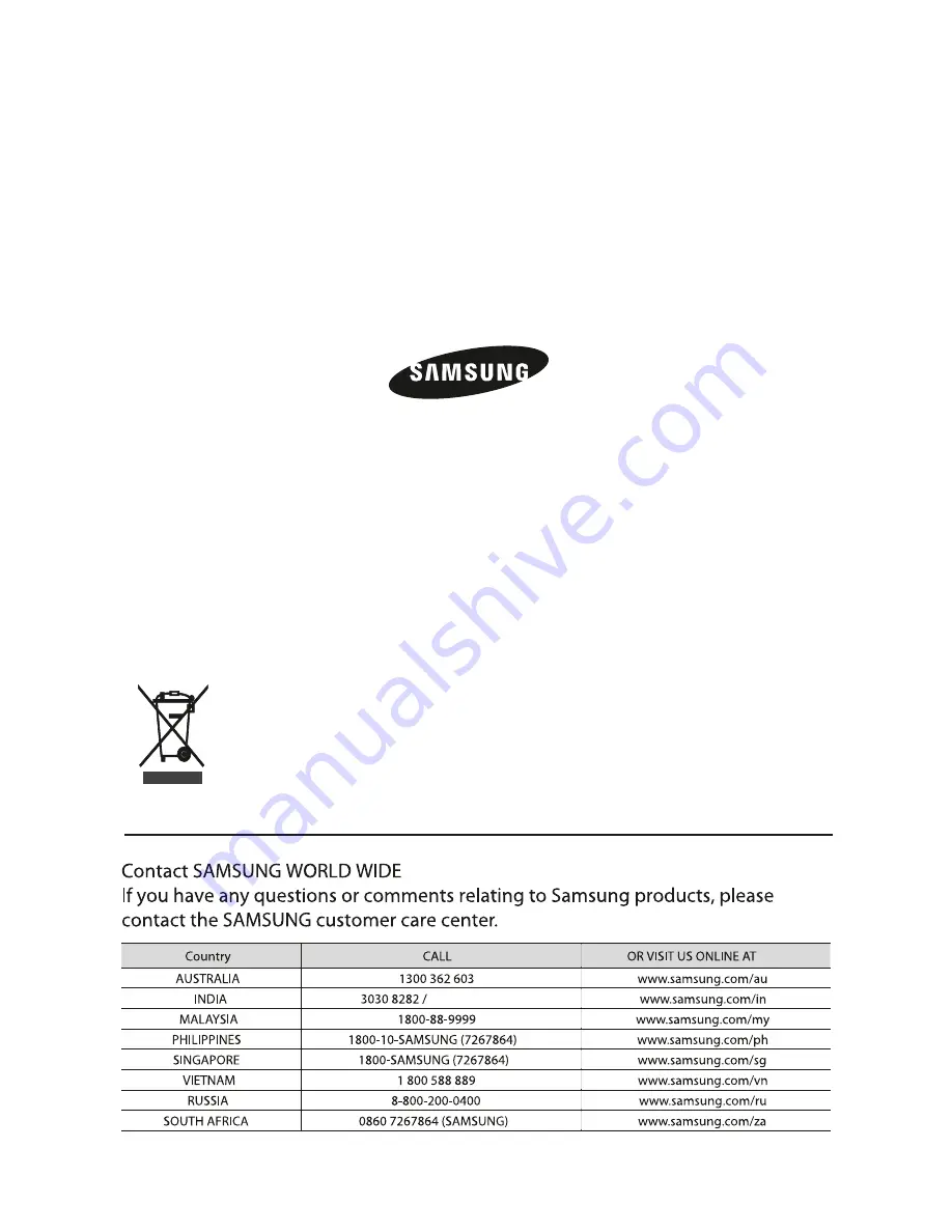 Samsung WA82B4T User Manual Download Page 24