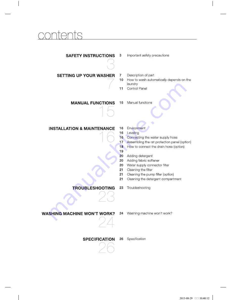 Samsung WA85F7S6 User Manual Download Page 2