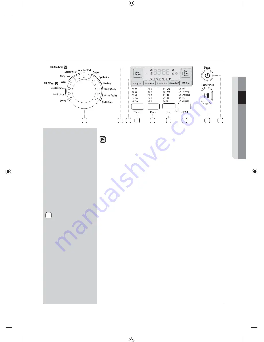 Samsung WD1102XVM User Manual Download Page 23